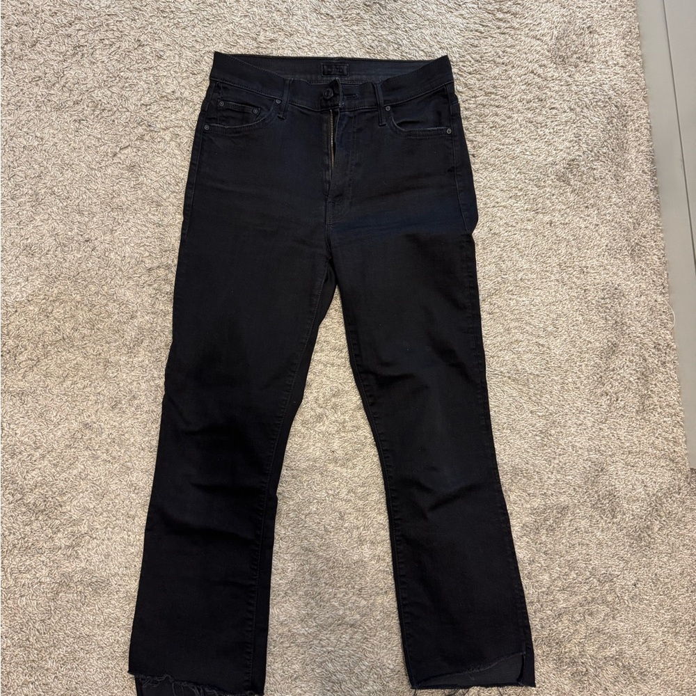 Mother insider crop step fray size 28